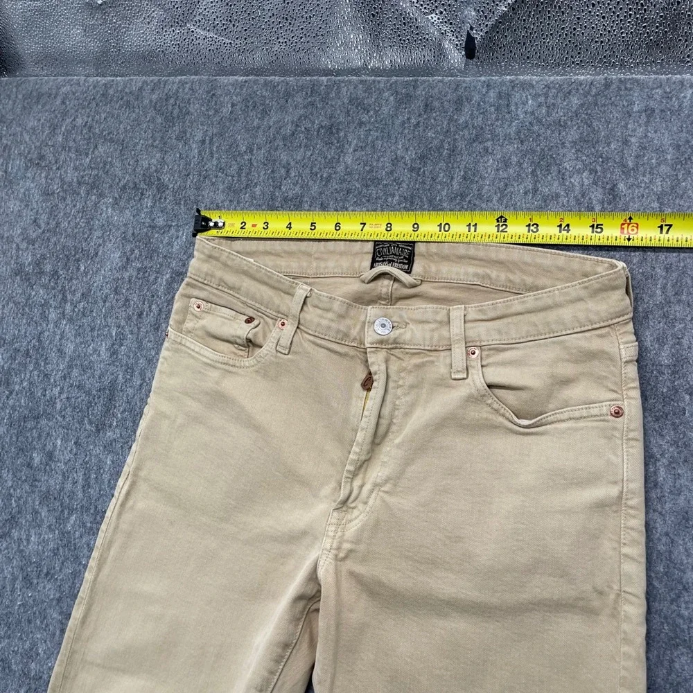 CIVILIANAIRE Jeans Mens 32x30  Slim Fit Beige Denim Walker Allen Edmonds